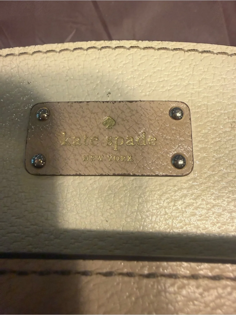 kate spade Grove Street Millie Pebble Leather Two-Tone Crossbody Bag Cream/Tan